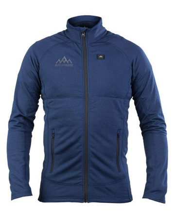 HeatX Heated Grid Fleece Mens L Blue + power banka