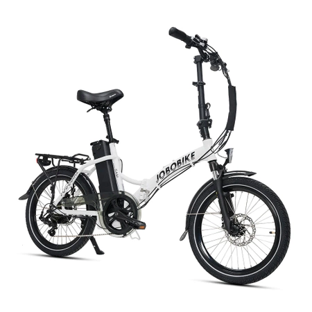 Skladací bicykel Jobobike SAM, menší rám, 20" koleso, biela