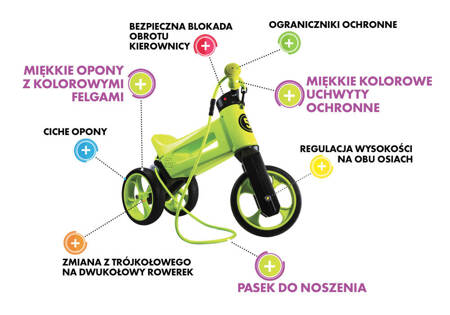 Detský krosový bicykel Super Sport  2v1 FUNNY WHEELS RIDER Modrá